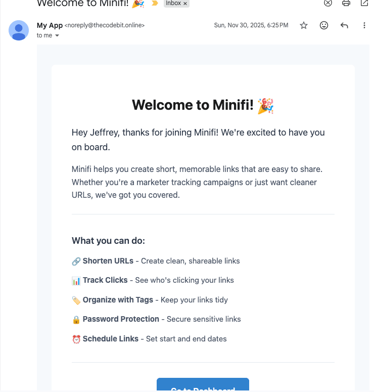 Minifi URL Shortener screenshots 6