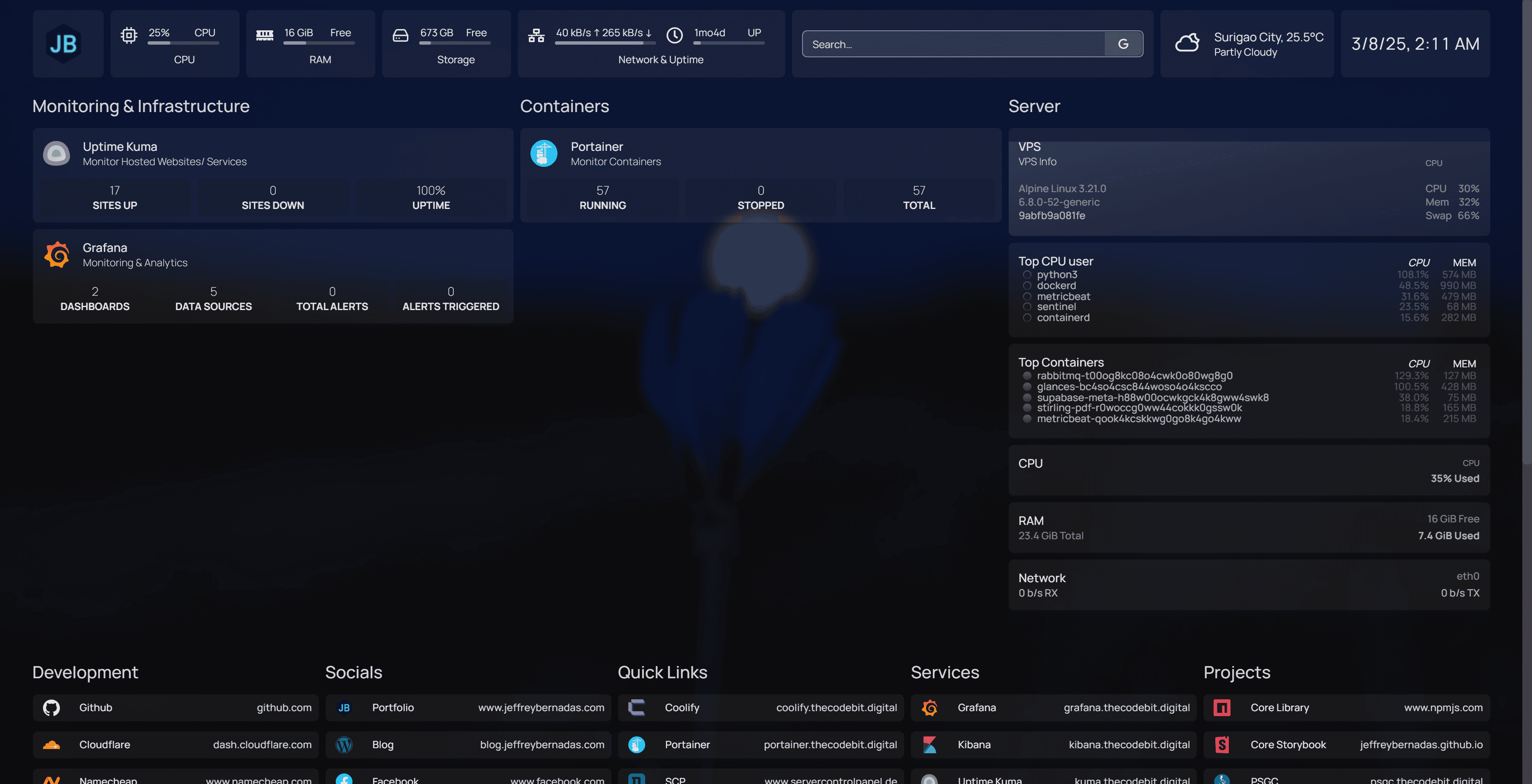 VPS Server screenshots